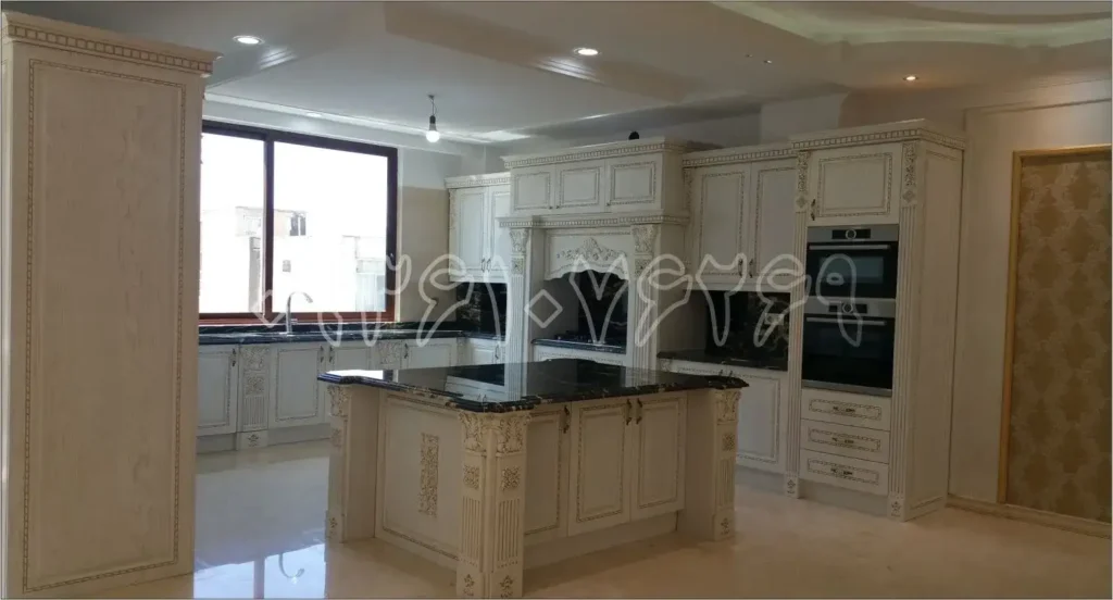 کابینت آشپزخانه روکش چوب سفید