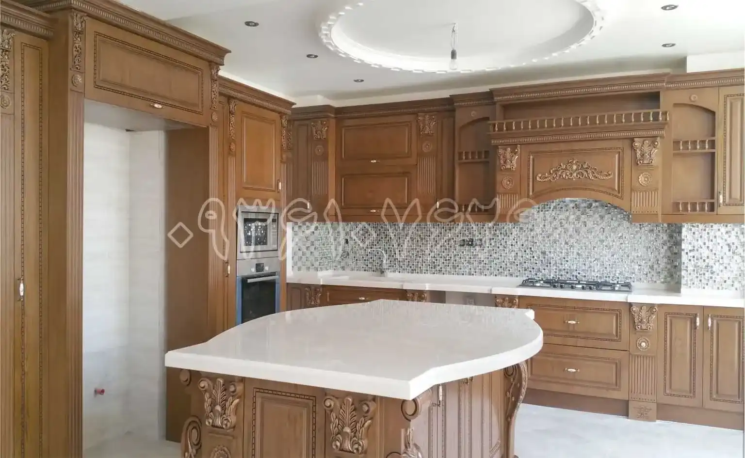 سفارش کابینت آشپزخانه روکش چوب در تهران