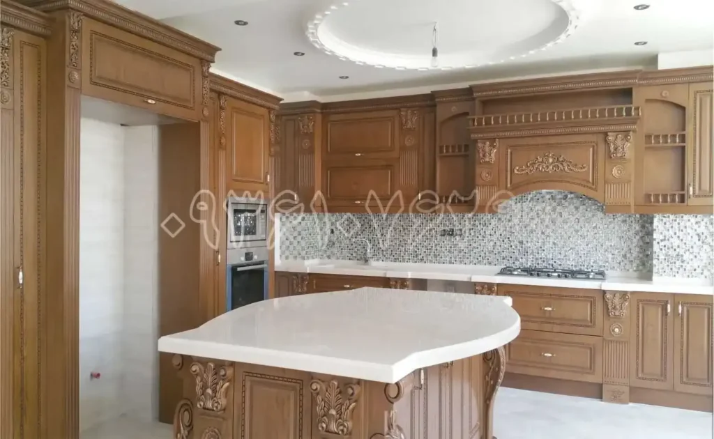 سفارش کابینت آشپزخانه چوب طبیعی در تهران