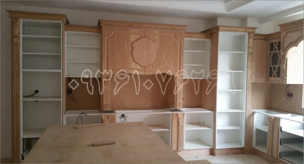 کابینت نئوکلاسیک در حال نصب