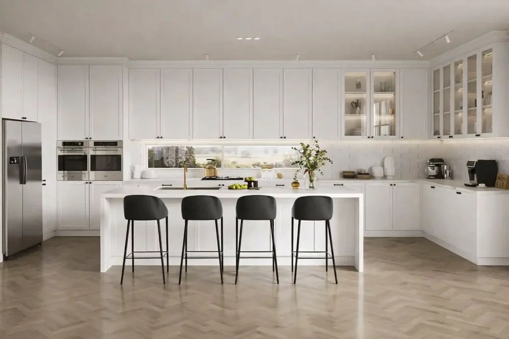 کابینت نئوکلاسیک سفید