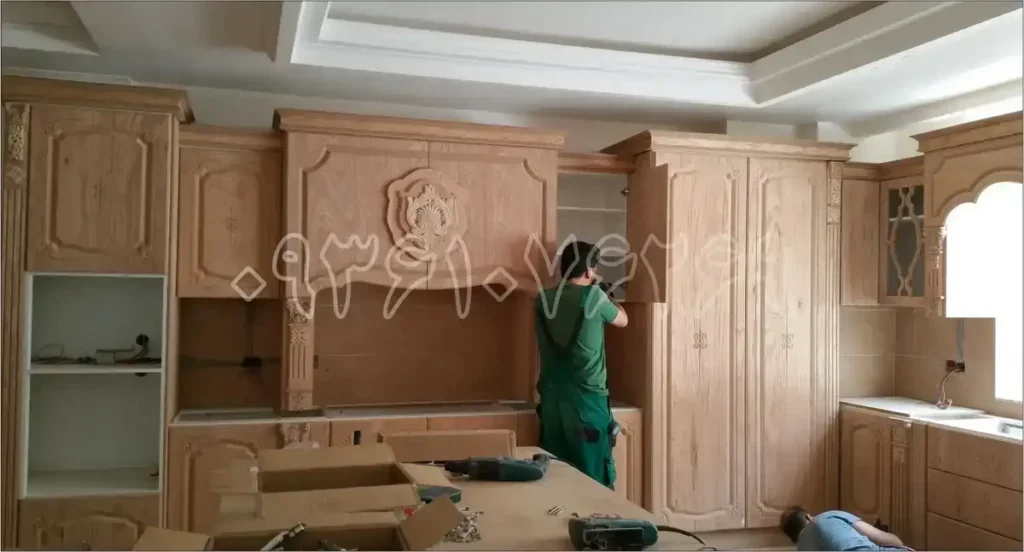 کابینت پلی اورتان در حال اجرا